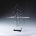 Oem logo design size optical glass trophy star award K9 engraving blank engraved blank glass award